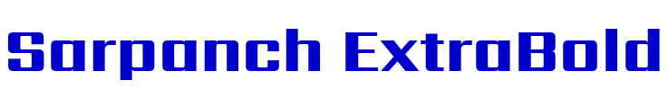 Sarpanch ExtraBold шрифт